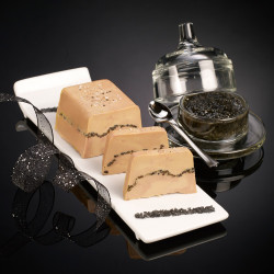 "Grains de Folie" L' écrin de foie Gras de Canard du Périgord et de Caviar - Barquette de 180 g