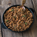 Les Lentilles Vertes du Puy Cuisinées au Jambon Sec du Périgord