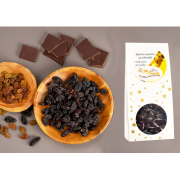 Raisins Secs à la Vieille Prune Enrobés de Chocolat - Épicerie Sucrée