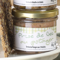 "Prise de Bec au Potager" Terrine du Potager aux 2 Volailles
