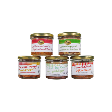 Le lot de 5 terrines estivales en bocaux de 90 g WV06