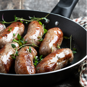 Le lot de 2 poches de saucisses confites de canard mi cuites sous vide 200 g WV06