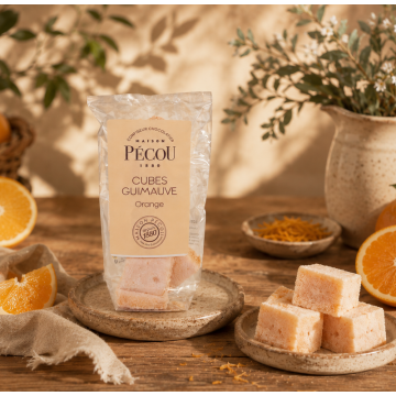 Lot de 2 sachets de Guimauves saveur orange 60 g
