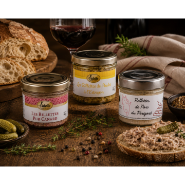 L'assortiment de 3 rillettes bocal 90 g WV08