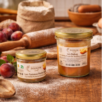 Lot de 2 bocaux de Babas au sirop de rhum ambré 90 g (2 babas) WV08