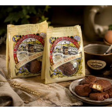 Lot de 2 sachets de Petits cœurs au chocolat au lait 95 g WV08