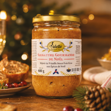 Mijoté de volaille sauce foie gras aux épices douces - Valette
