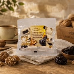 Nougats aux Noix AOP et aux Pruneaux macérés dans la Vieille Prune, sachet de 48g