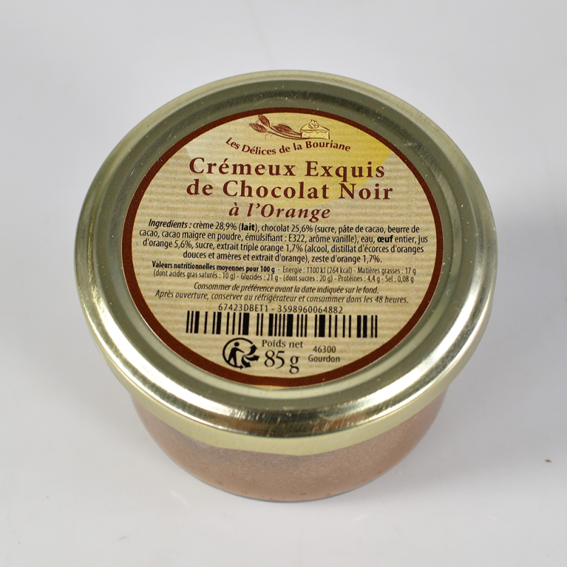 Le Crémeux Exquis de Chocolat Noir à l’Orange