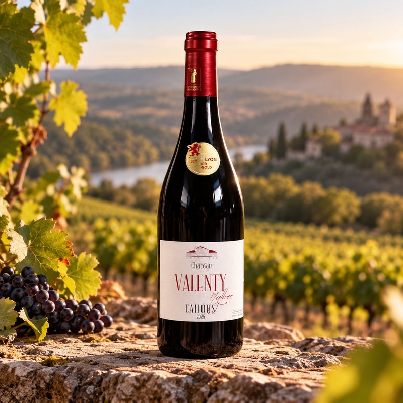 Cahors Malbec Château Valenty, bouteille de 75 cl