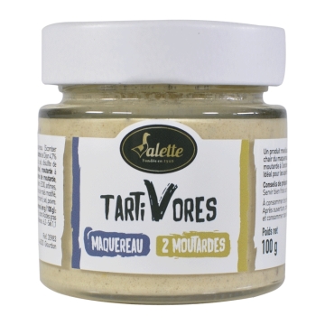 Le Lot de 2 "TartiVores" au Maquereau et aux 2 Moutardes (dijon et à l'ancienne)", 2 bocaux de 100 g