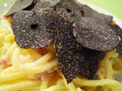 Les pâtes carbonara à la truffe