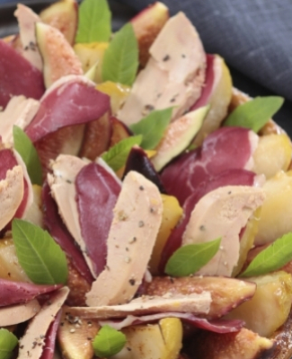 La Tarte Merveilleuse : poires, magret et foie gras
