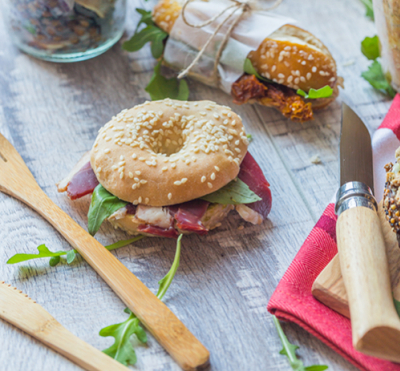 Mini bagel revisité à la Périgourdine