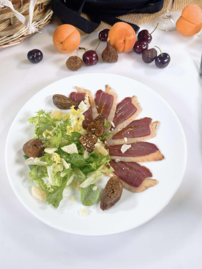 Recette Gourmande : Carpaccio de Magret Séché Valette aux Figues et Parmesan