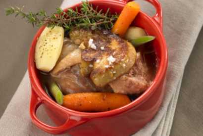Le pot-au-feu de foie gras de canard du Périgord et son farçou
