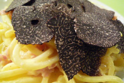Les pâtes carbonara à la truffe