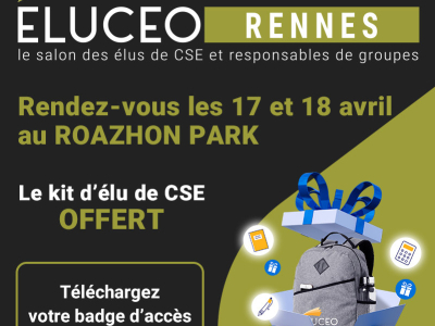 Venez nous rencontrer au salon ELUCEO de Rennes le 17 et 18 Avril 2024
