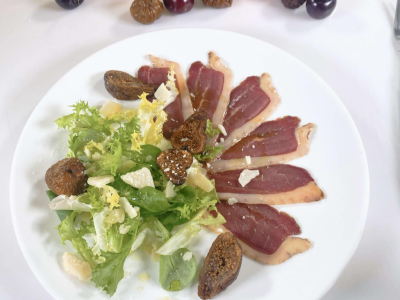 Recette Gourmande : Carpaccio de Magret Séché Valette aux Figues et Parmesan