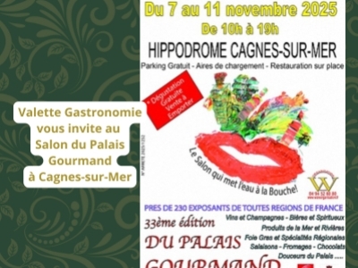 Votre invitation pour rencontrer Valette Gastronomie à Cagnes-sur-Mer